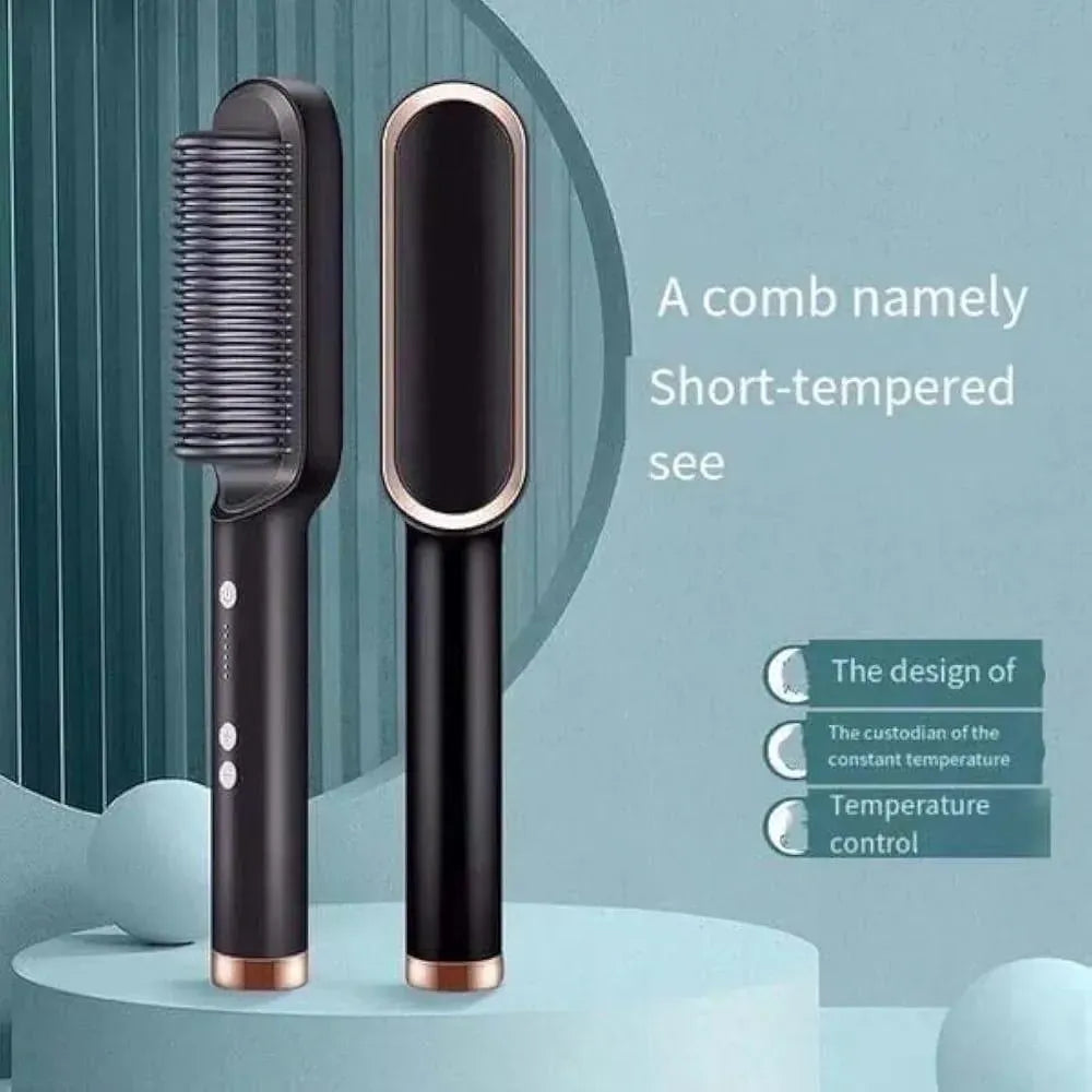 Fast Drying Hair Straightener Brush – 909 Hair Styler & Smoothing Comb