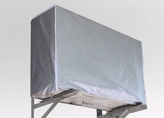 Premium Waterproof AC Cover Set – Silver Dustproof Outdoor & Indoor AC Covers
