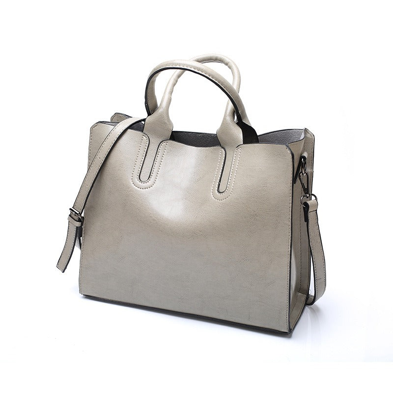 Women’s Retro Leather Handbag – Stylish Shoulder & Hand Carry Bag