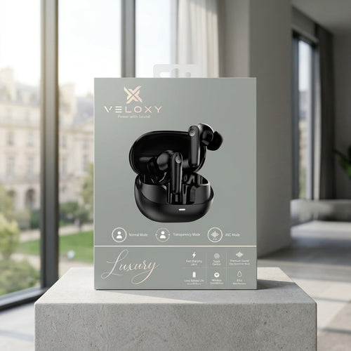 Veloxy Wireless Earbuds with ANC & Transparency Mode (Model: V5.4)