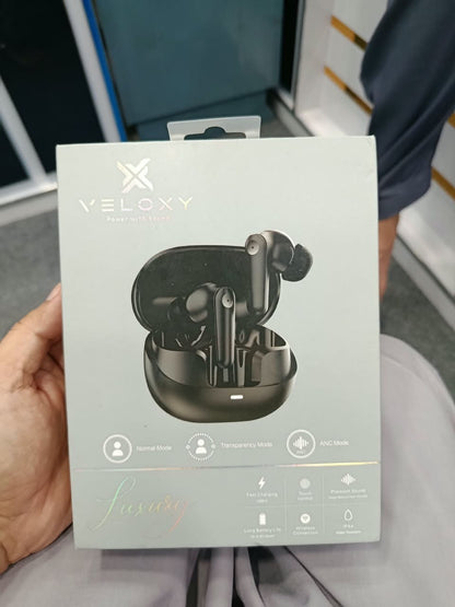 Veloxy Wireless Earbuds with ANC & Transparency Mode (Model: V5.4)
