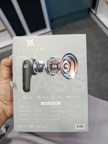 Veloxy Wireless Earbuds with ANC & Transparency Mode (Model: V5.4)