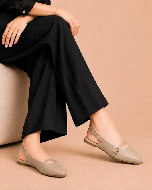 Women’s Fawn Slingback Flats – Elegant Pointed Toe Casual & Formal Shoes