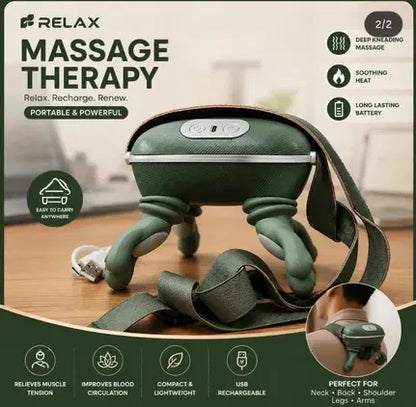 Electric Shiatsu Neck and Back Massager Smart Finger Pressure Neck Massager – Electric Deep Kneading Heated Back & Shoulder Massager | Pain Relief Relaxation Device for Home