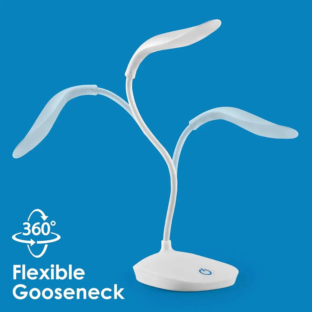 Rechargeable LED Study Desk Lamp with 360° Flexible Arm – 3 Light Modes