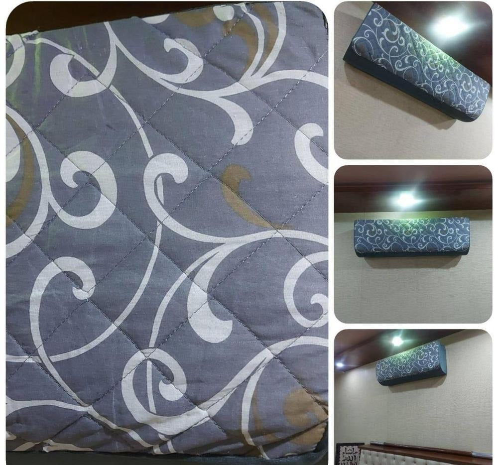 Premium Waterproof AC Cover Set – Silver Dustproof Outdoor & Indoor AC Covers