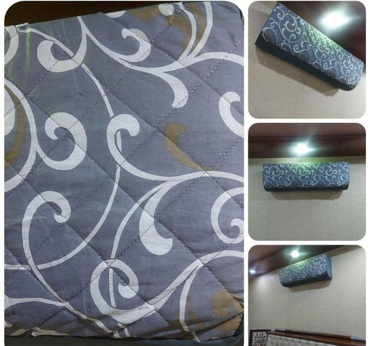 Premium Waterproof AC Cover Set – Silver Dustproof Outdoor & Indoor AC Covers