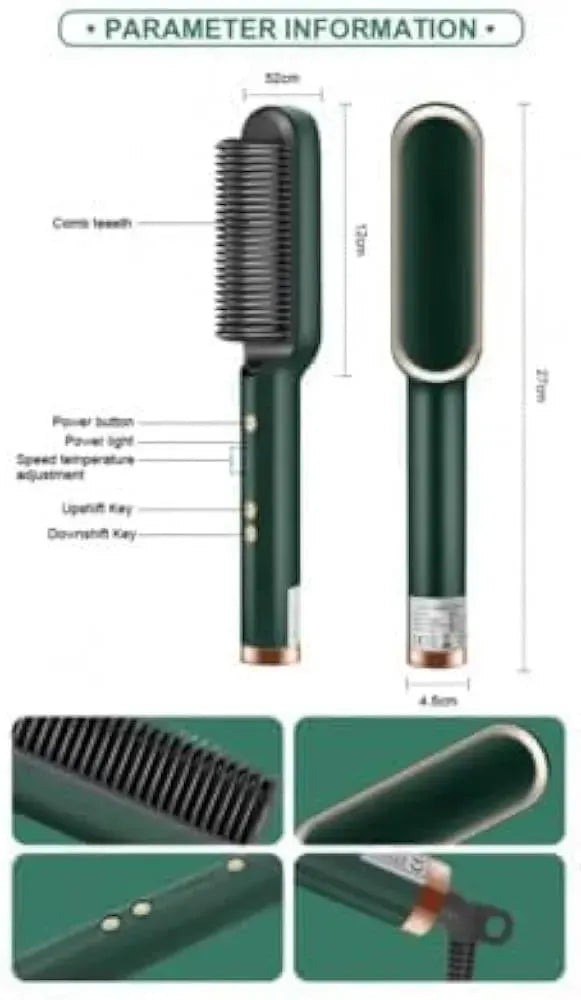 Fast Drying Hair Straightener Brush – 909 Hair Styler & Smoothing Comb