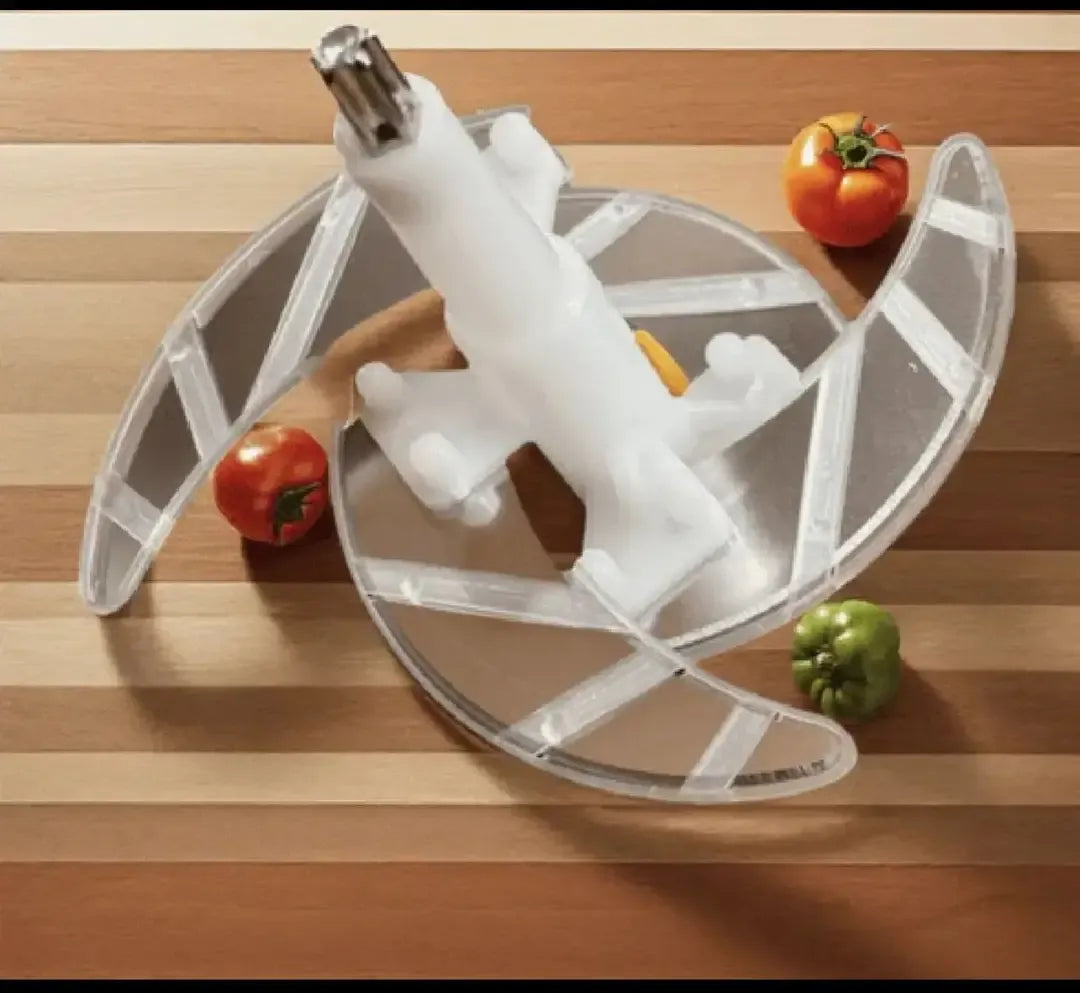 2L Stainless Steel Manual Food Chopper – 4-Blade Hand Push Vegetable & Meat Cutter