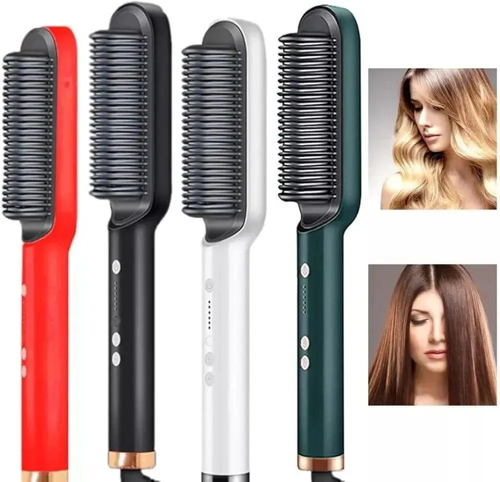 Fast Drying Hair Straightener Brush – 909 Hair Styler & Smoothing Comb