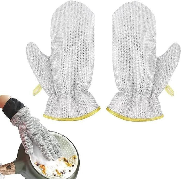 Steel Wire Kitchen Cleaning Glove – Heavy Duty Dish Scrubber for Pots & Pans