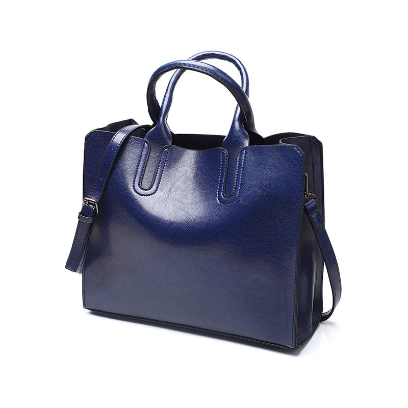 Women’s Retro Leather Handbag – Stylish Shoulder & Hand Carry Bag