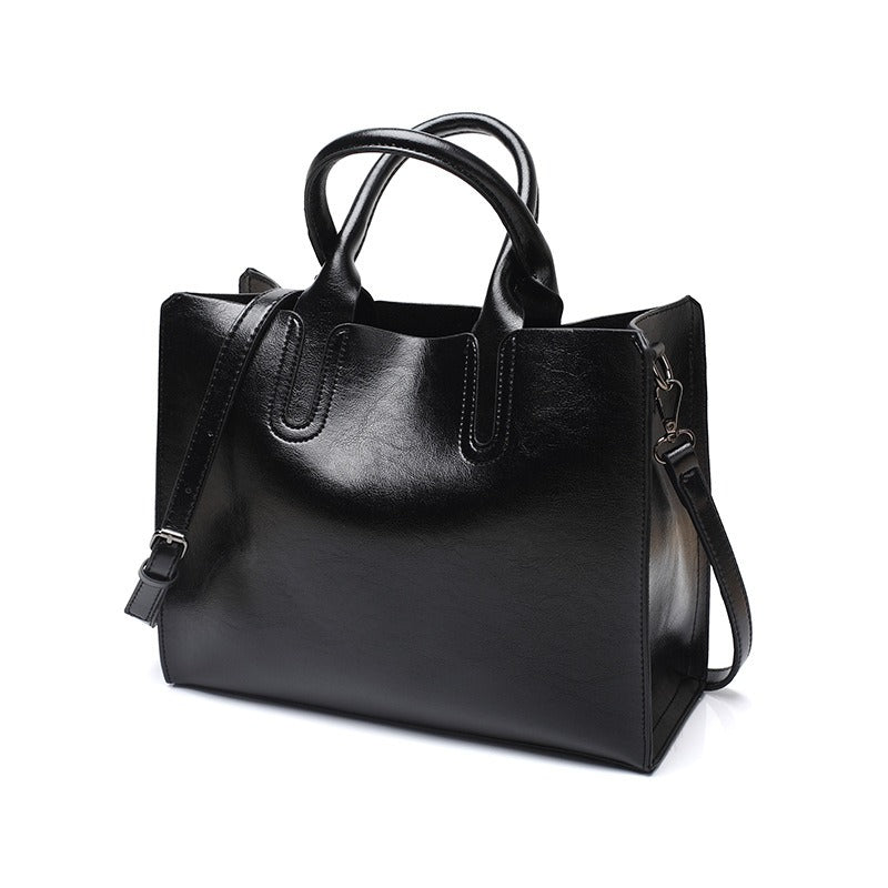 Women’s Retro Leather Handbag – Stylish Shoulder & Hand Carry Bag